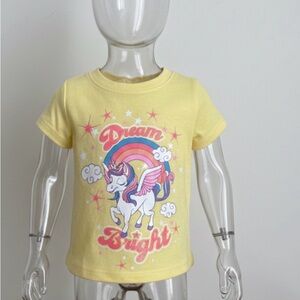 Vintage kidgets Yellow Dream Bright Unicorn Tee sz 12m summer unicorn travel